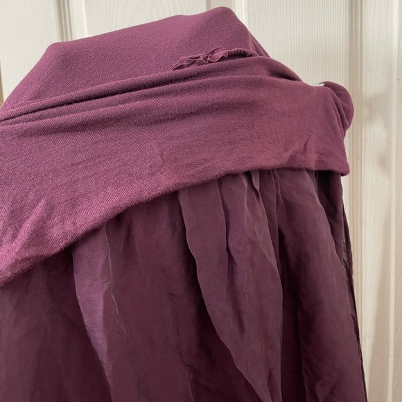 Meo Meli made in Italy plum silk fold over lagenlook maxi skirt - Picture 4 of 4